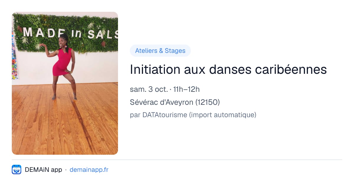Initiation aux danses caribéennes — Sévérac d'Aveyron