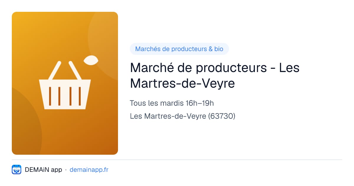 Marché de producteurs - Les Martres-de-Veyre — Les Martres-de-Veyre