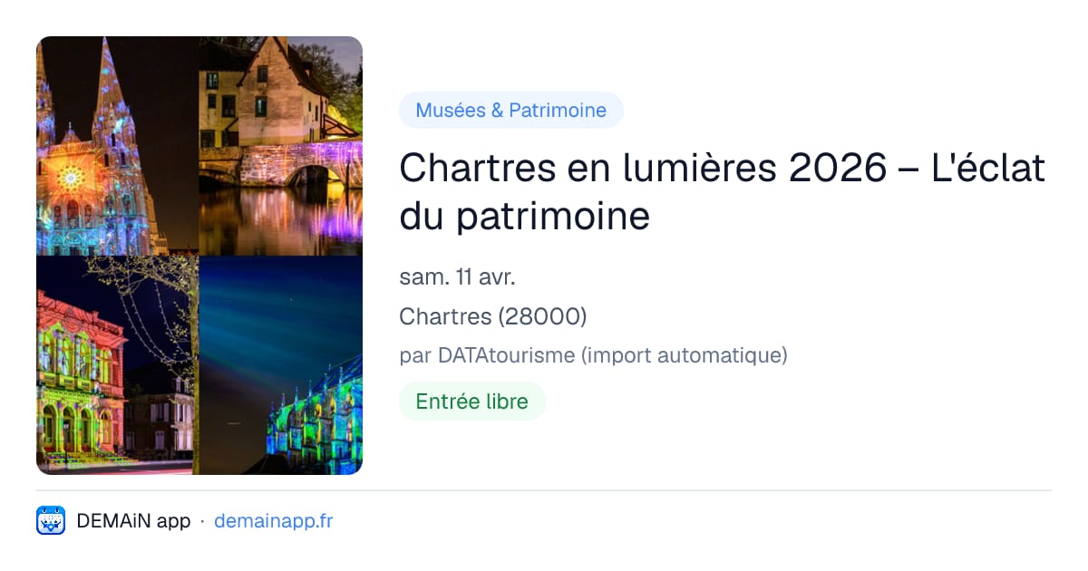 Chartres en lumières 2026 – L'éclat du patrimoine — Chartres