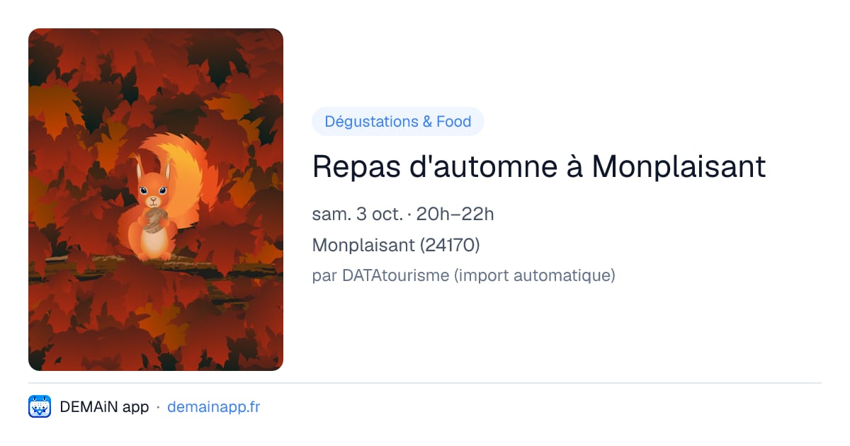Repas d'automne à Monplaisant — Monplaisant