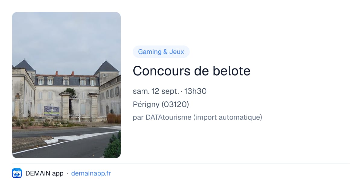 Concours de belote — Périgny