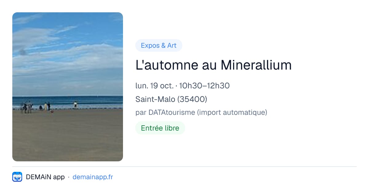 L'automne au Minerallium — Saint-Malo