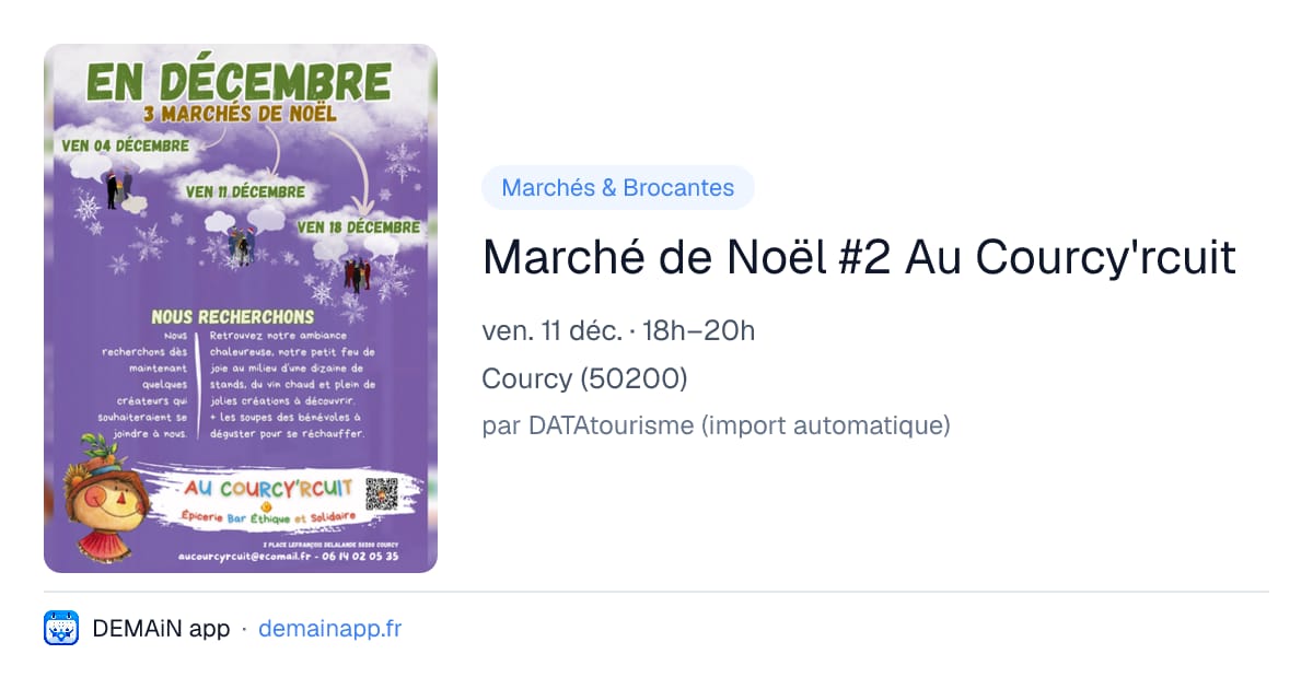 Marché de Noël #2 Au Courcy'rcuit — Courcy