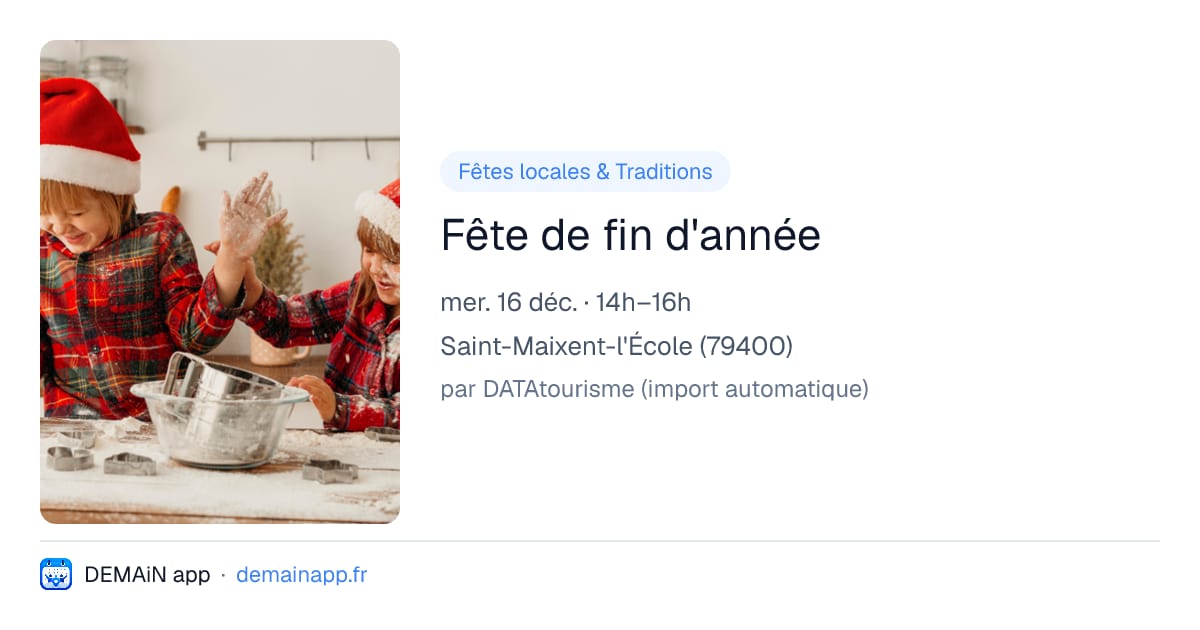 Fête de fin d'année — Saint-Maixent-l'École