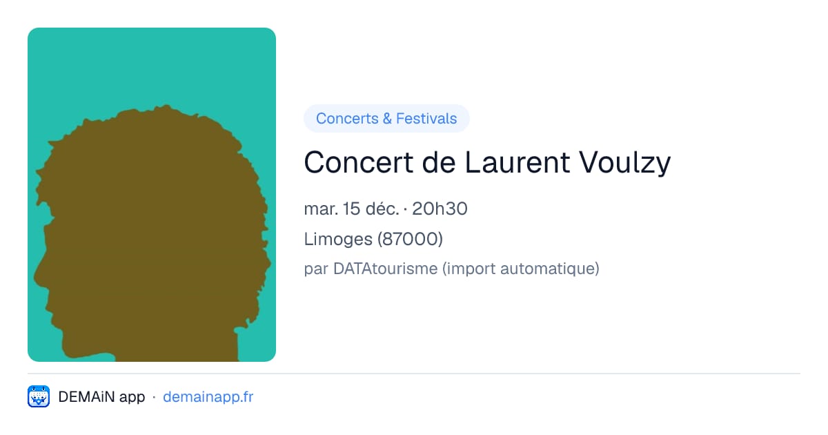 Concert de Laurent Voulzy — Limoges