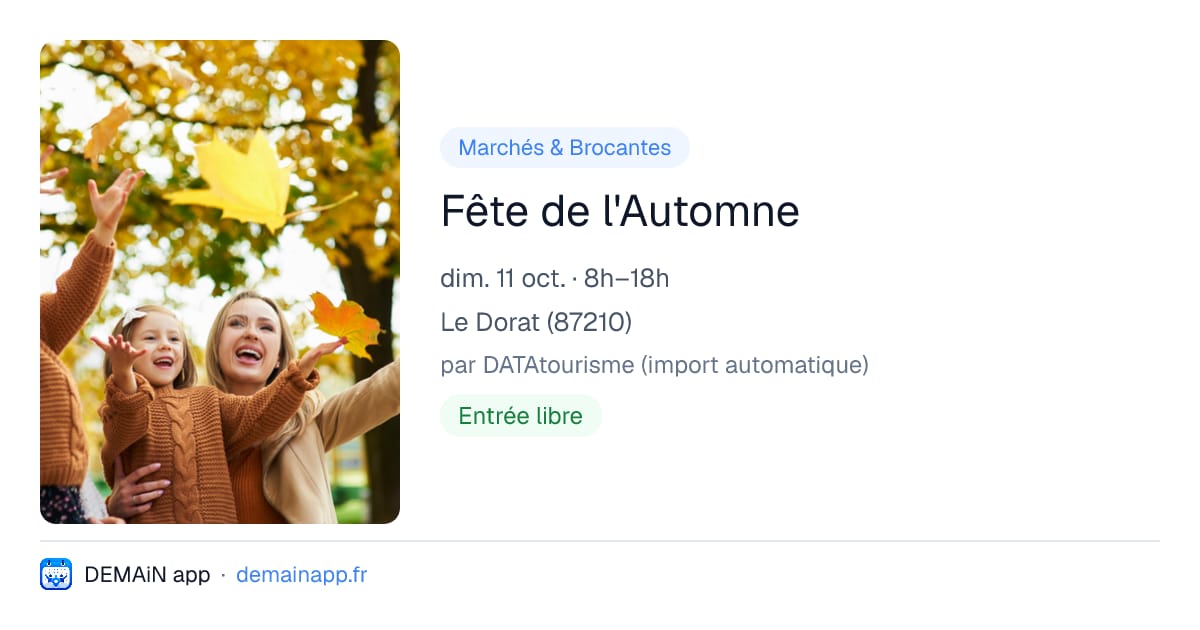 Fête de l'Automne — Le Dorat