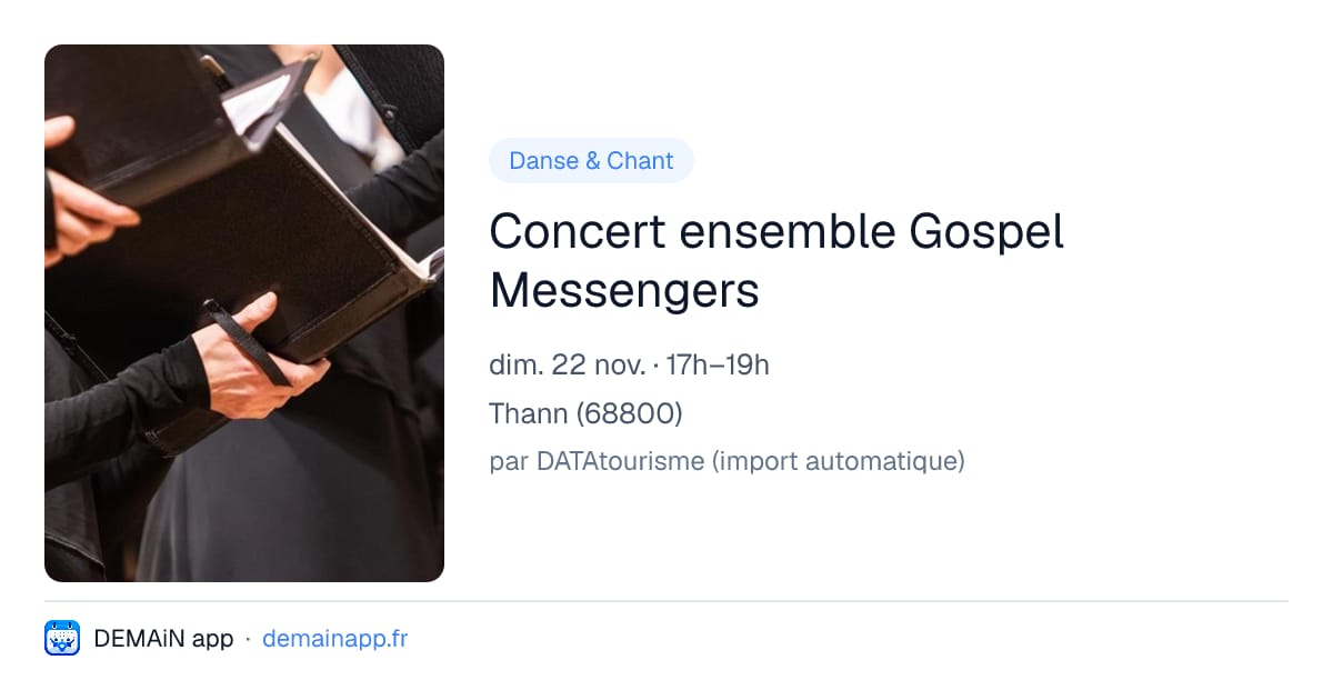 Concert ensemble Gospel Messengers — Thann
