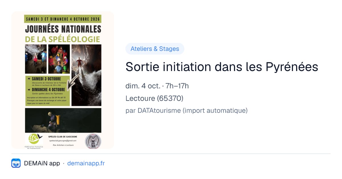 Sortie initiation dans les Pyrénées — Lectoure