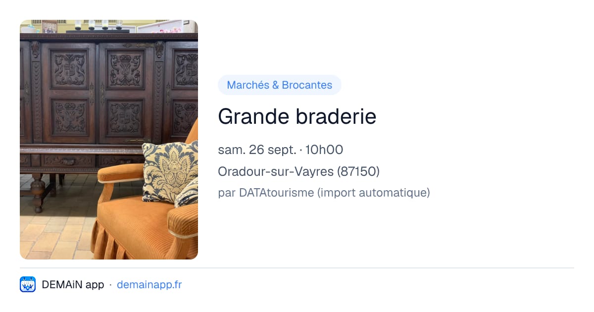 Grande braderie — Oradour-sur-Vayres