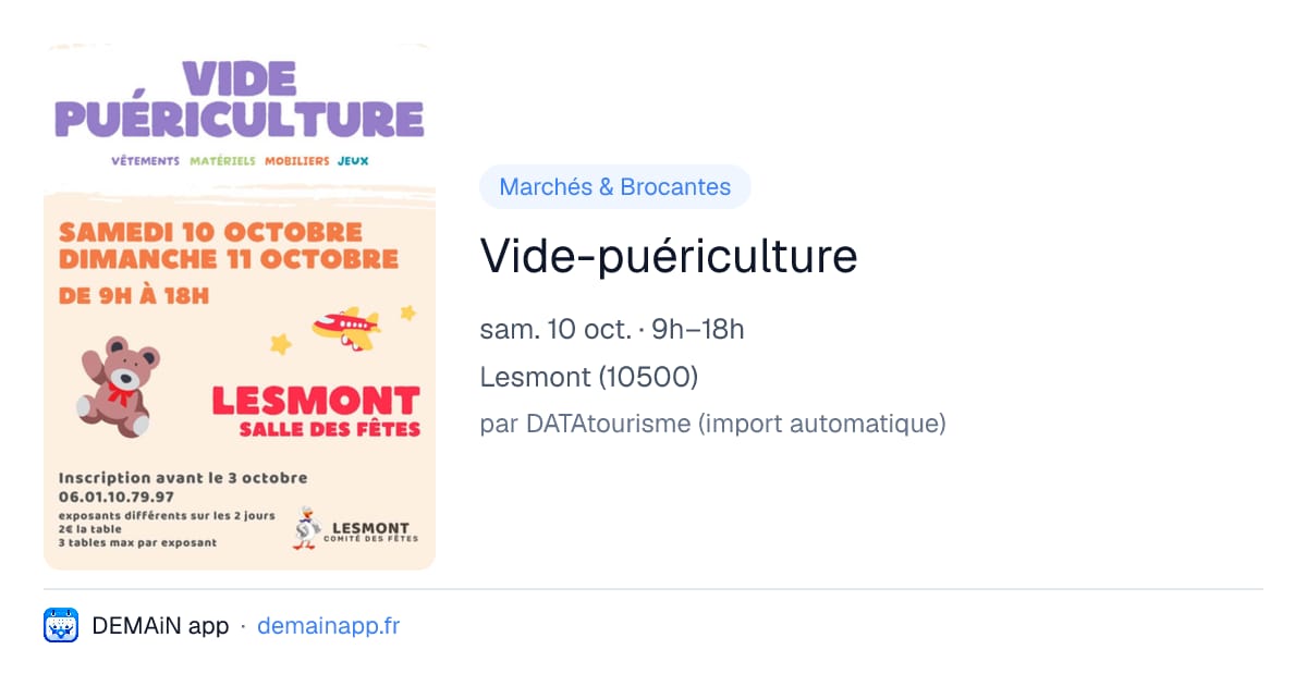 Vide-puériculture — Lesmont
