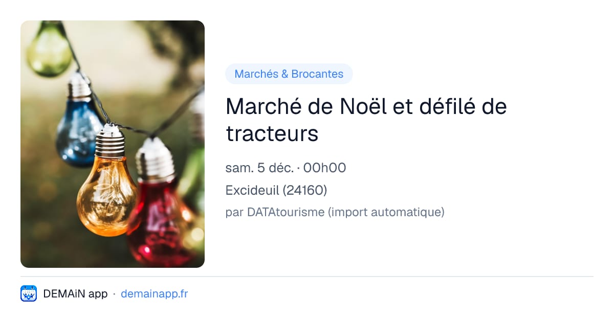 Marché de Noël et défilé de tracteurs — Excideuil