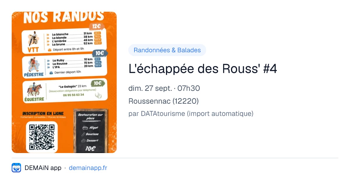 L'échappée des Rouss' #4 — Roussennac