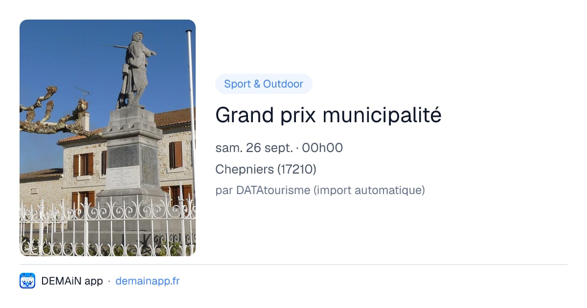 Grand prix municipalité — Chepniers