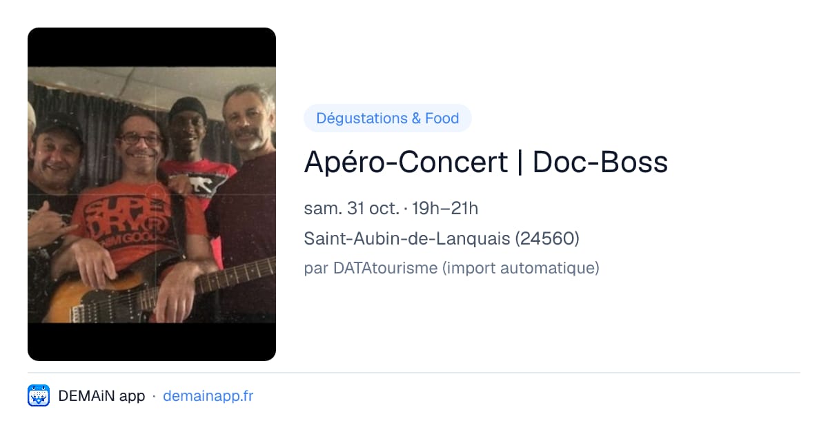 Apéro-Concert | Doc-Boss — Saint-Aubin-de-Lanquais