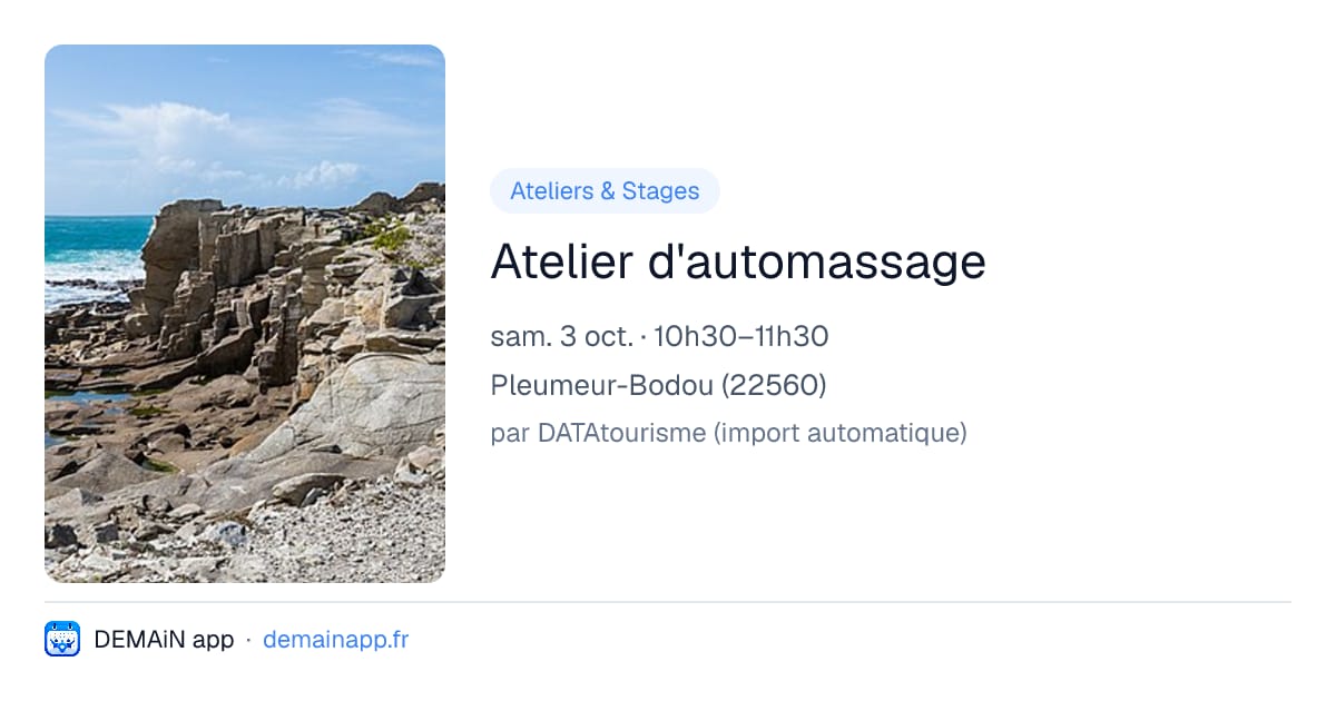 Atelier d'automassage — Pleumeur-Bodou