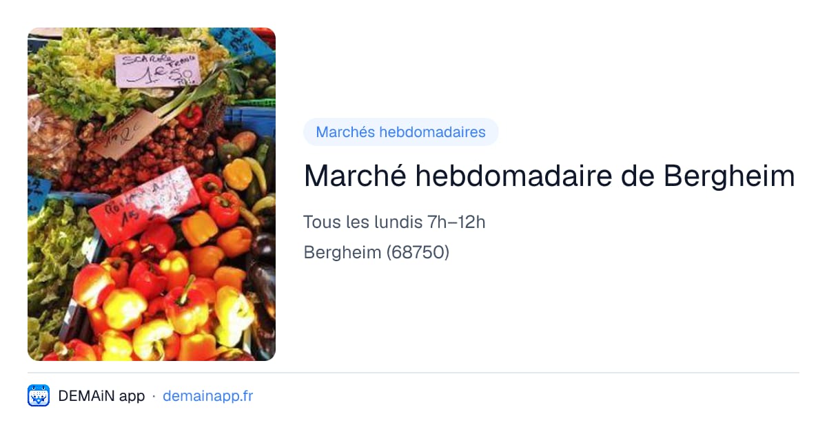Marché hebdomadaire de Bergheim — Bergheim