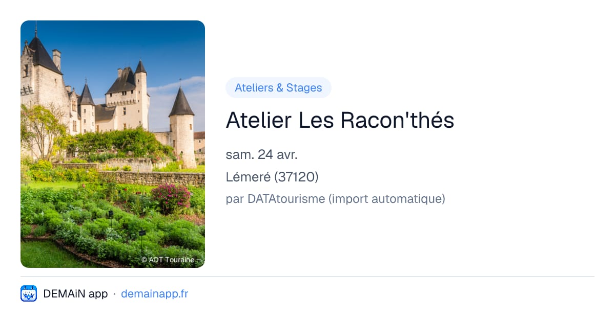 Atelier Les Racon'thés — Lémeré