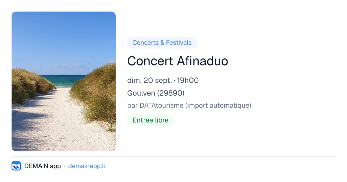 Concert Afinaduo — Goulven