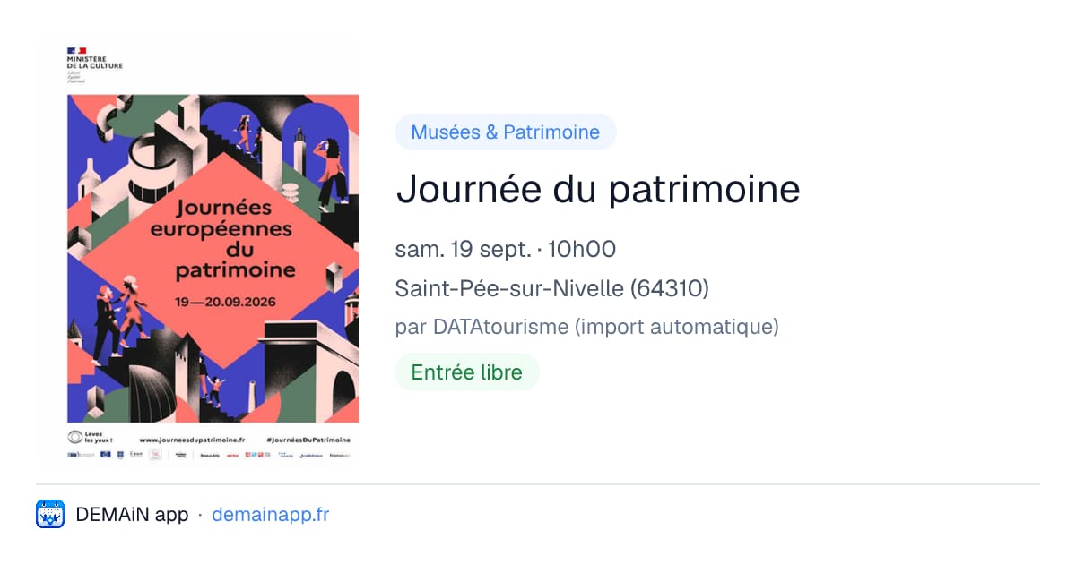 Journée du patrimoine — Saint-Pée-sur-Nivelle