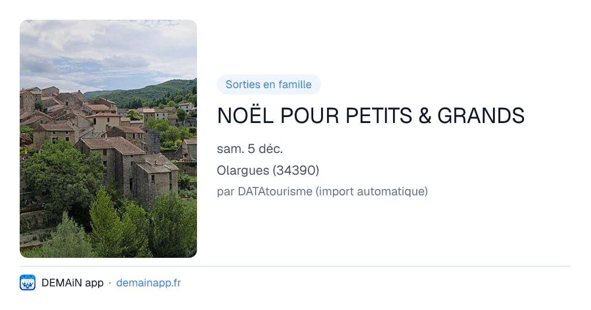 NOËL POUR PETITS & GRANDS — Olargues