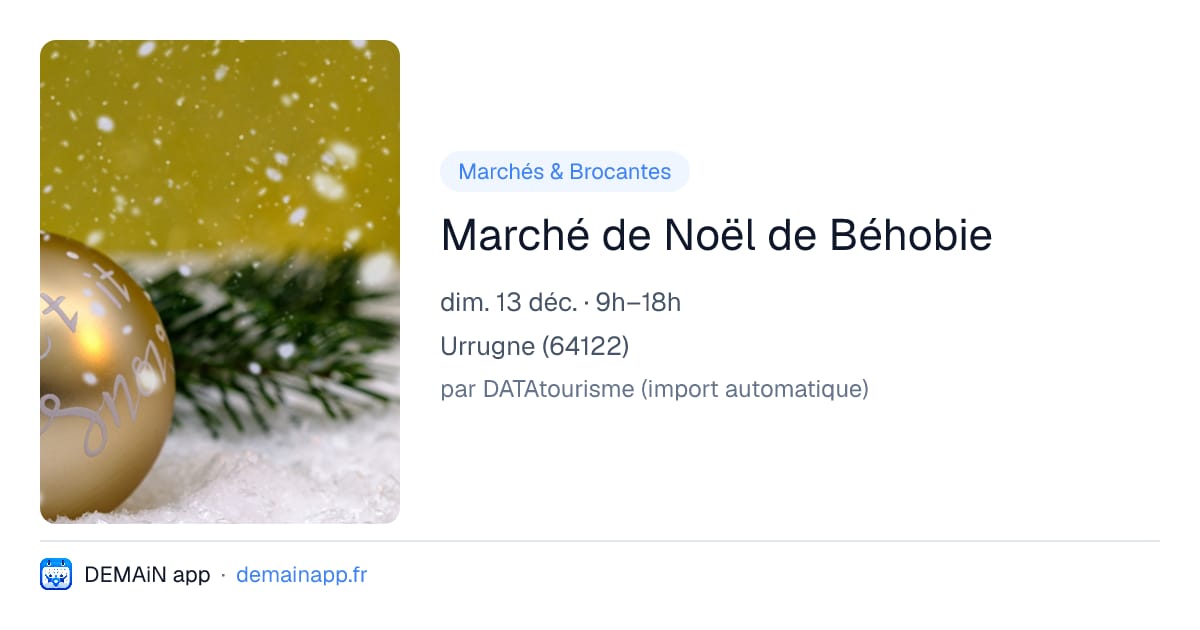 Marché de Noël de Béhobie — Urrugne