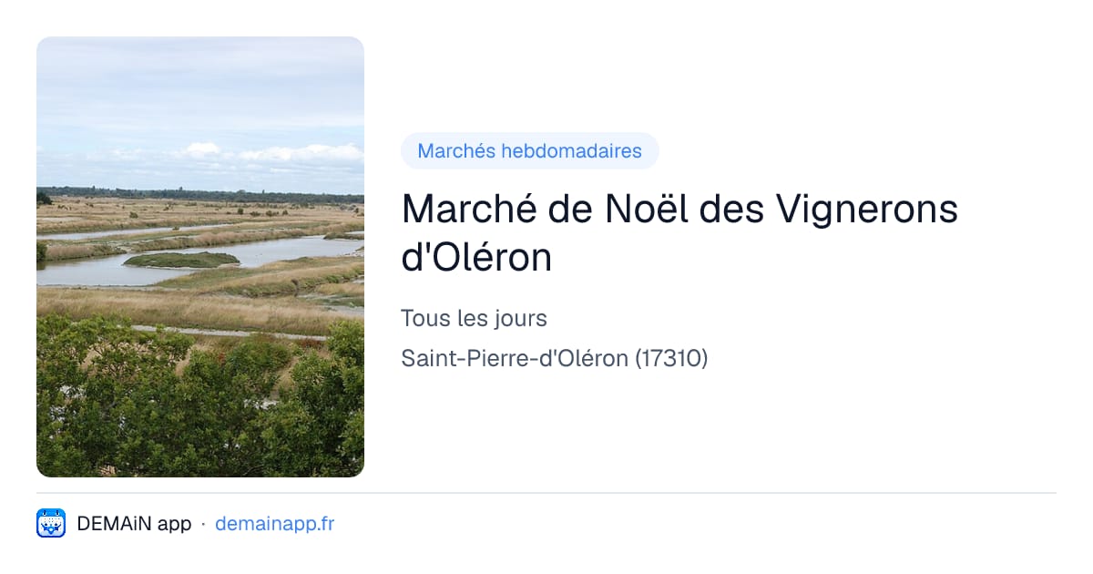Marché de Noël des Vignerons d'Oléron — Saint-Pierre-d'Oléron