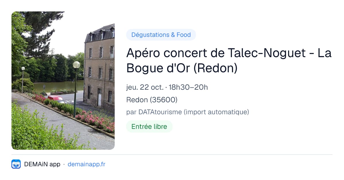 Apéro concert de Talec-Noguet - La Bogue d'Or (Redon) — Redon