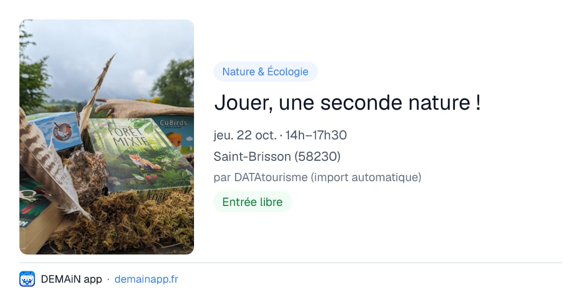 Jouer, une seconde nature ! — Saint-Brisson