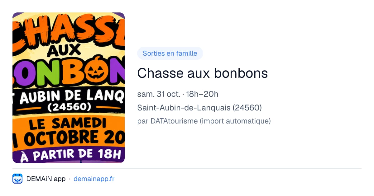 Chasse aux bonbons — Saint-Aubin-de-Lanquais