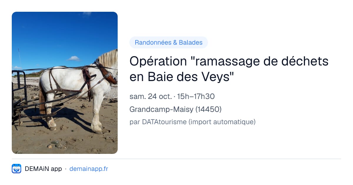 Opération "ramassage de déchets en Baie des Veys" — Grandcamp-Maisy