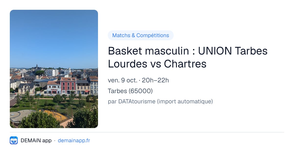 Basket masculin : UNION Tarbes Lourdes vs Chartres — Tarbes