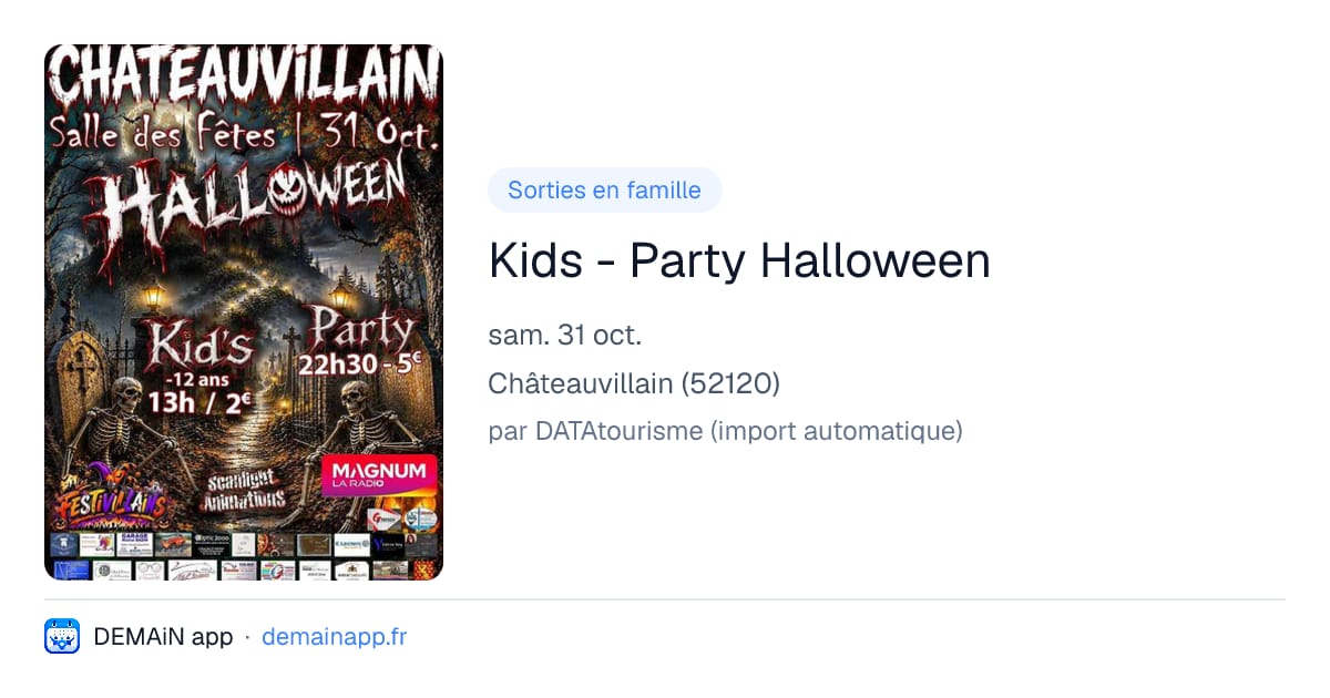 Kids - Party Halloween — Châteauvillain