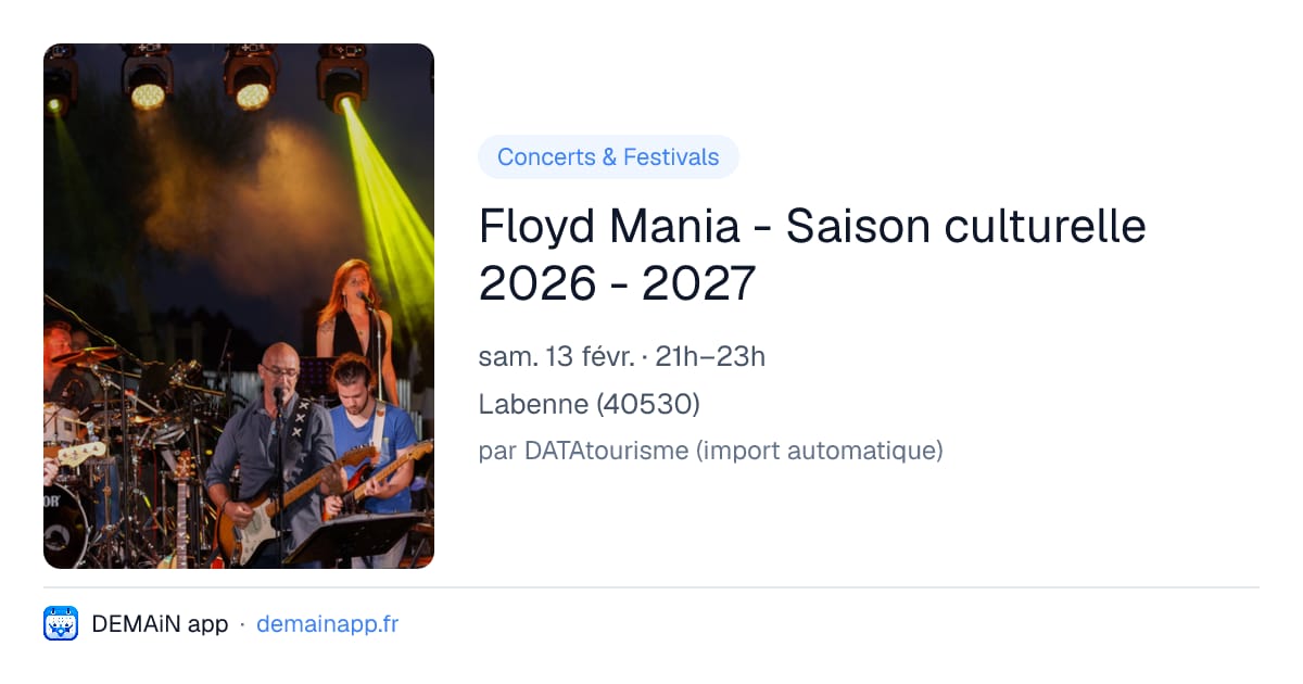 Floyd Mania - Saison culturelle 2026 - 2027 — Labenne