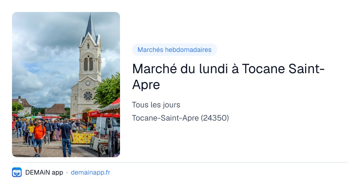 Marché du lundi à Tocane Saint-Apre — Tocane-Saint-Apre
