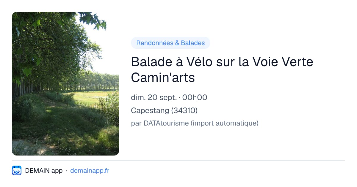 Balade à Vélo sur la Voie Verte Camin'arts — Capestang