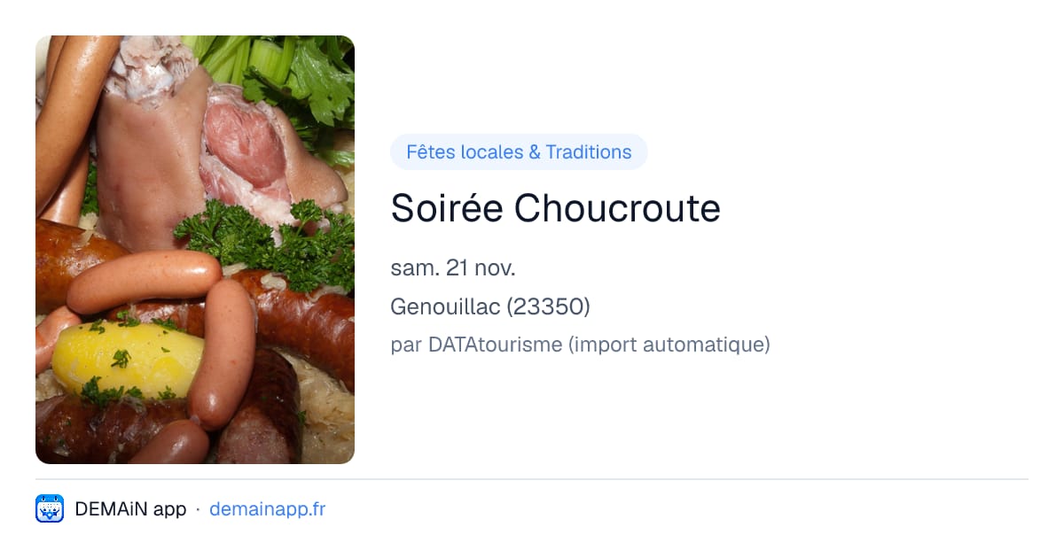 Soirée Choucroute — Genouillac