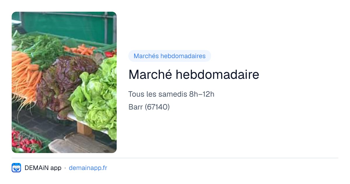Marché hebdomadaire — Barr