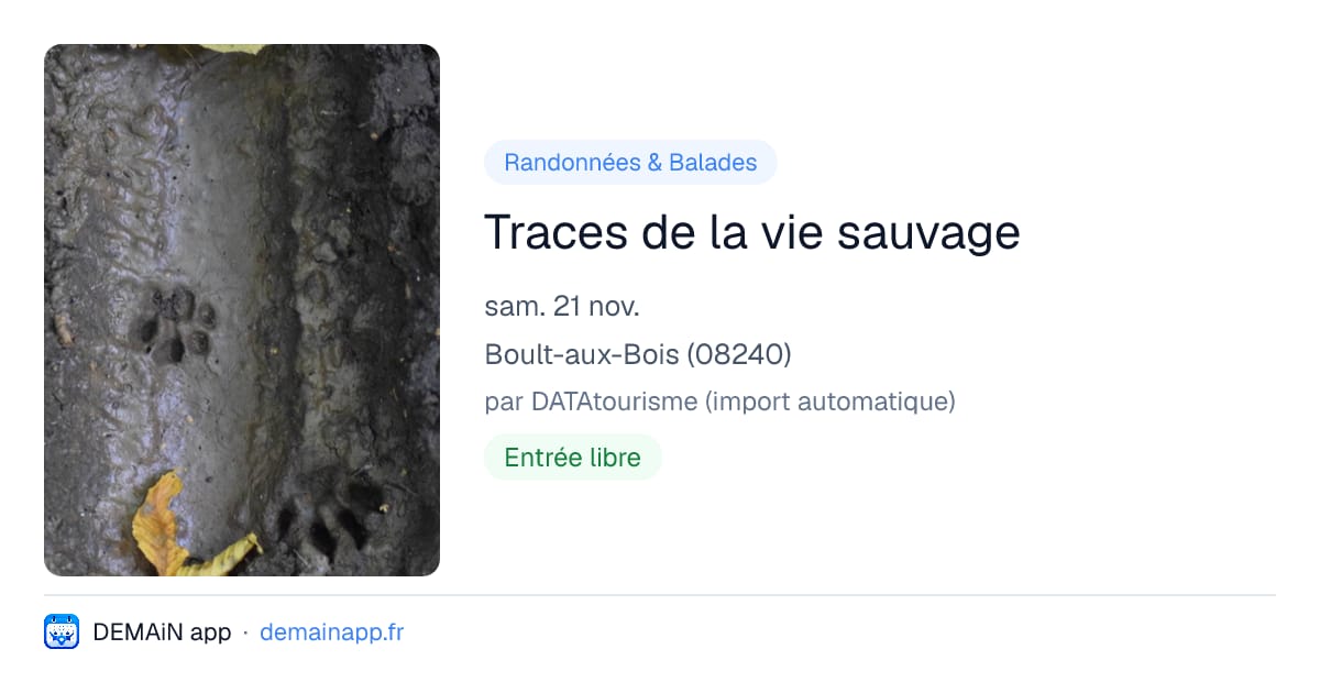 Traces de la vie sauvage — Boult-aux-Bois