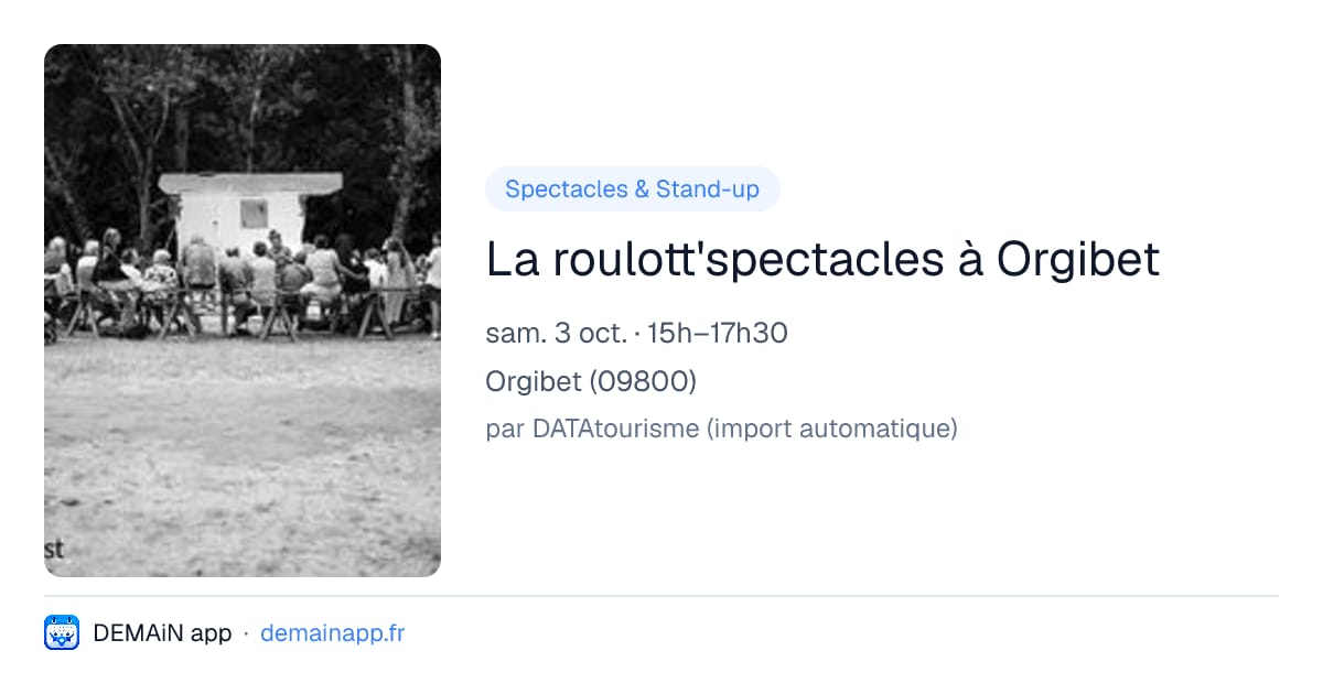 La roulott'spectacles à Orgibet — Orgibet