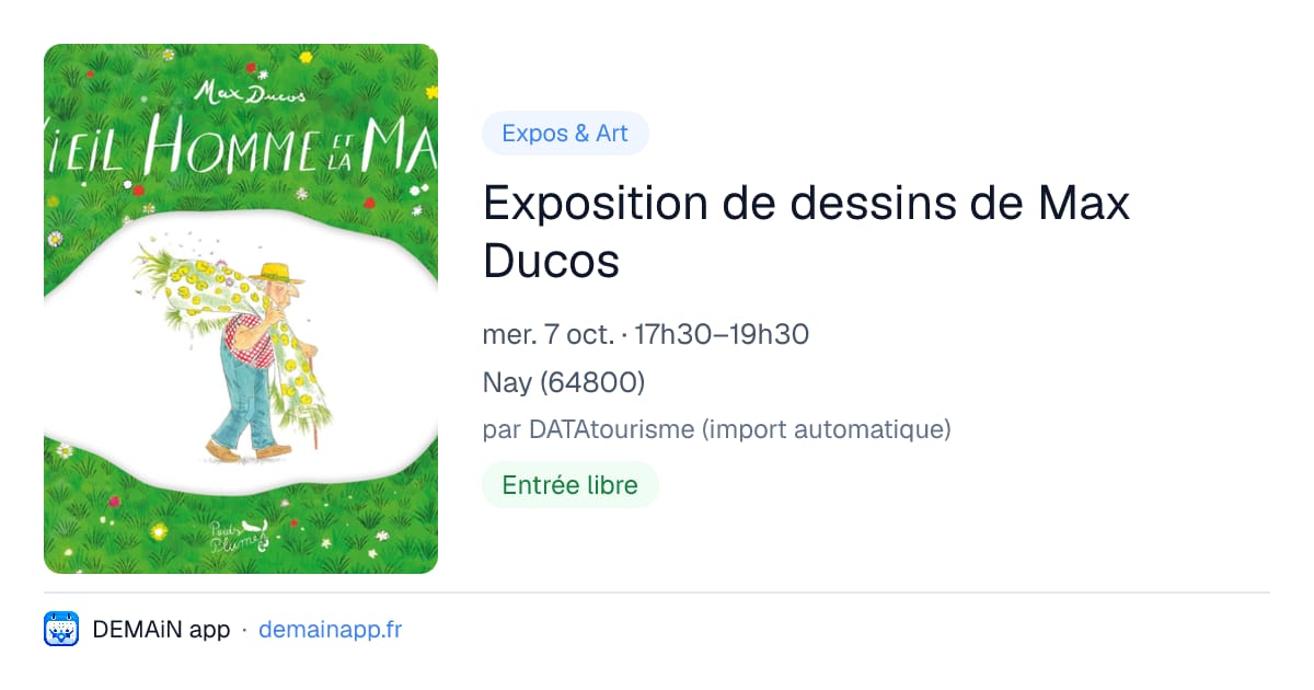 Exposition de dessins de Max Ducos — Nay