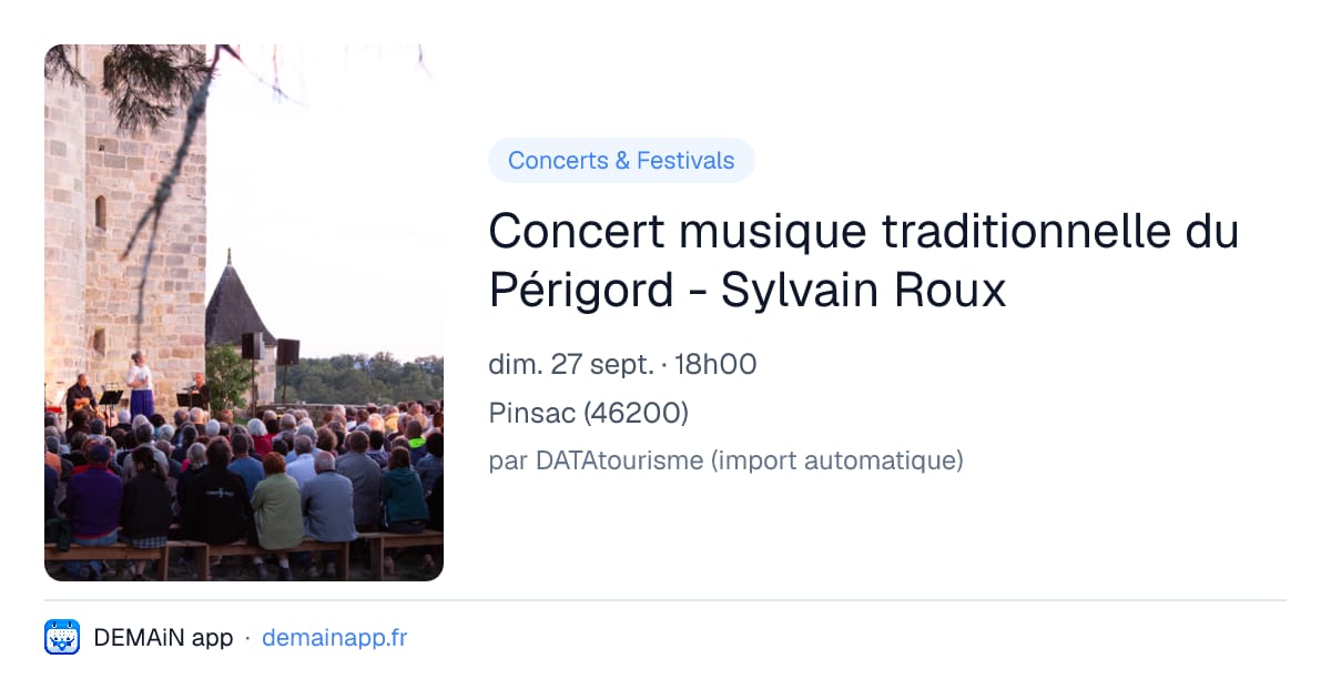 Concert musique traditionnelle du Périgord - Sylvain Roux — Pinsac