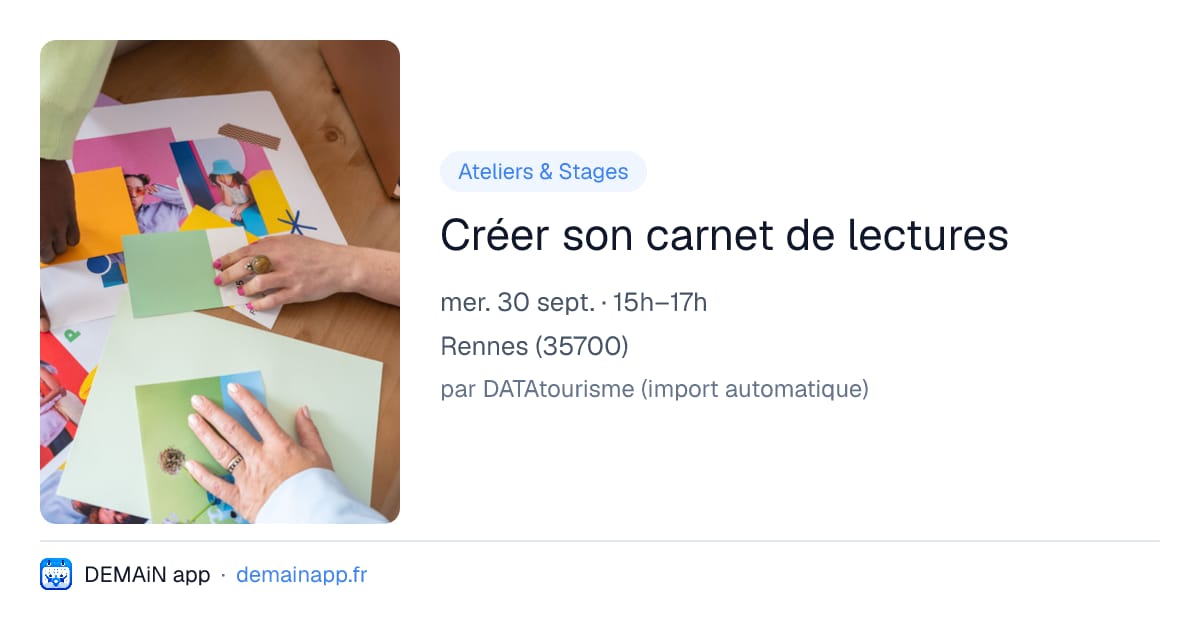 Créer son carnet de lectures — Rennes