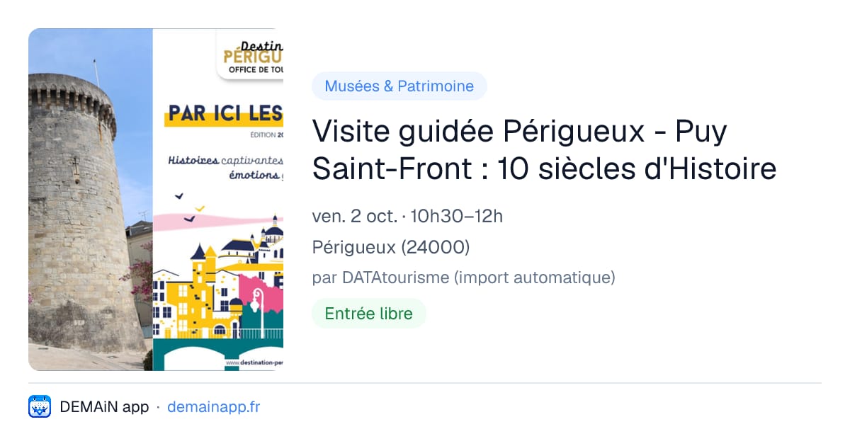 Visite guidée Périgueux - Puy Saint-Front : 10 siècles d'Histoire — Périgueux