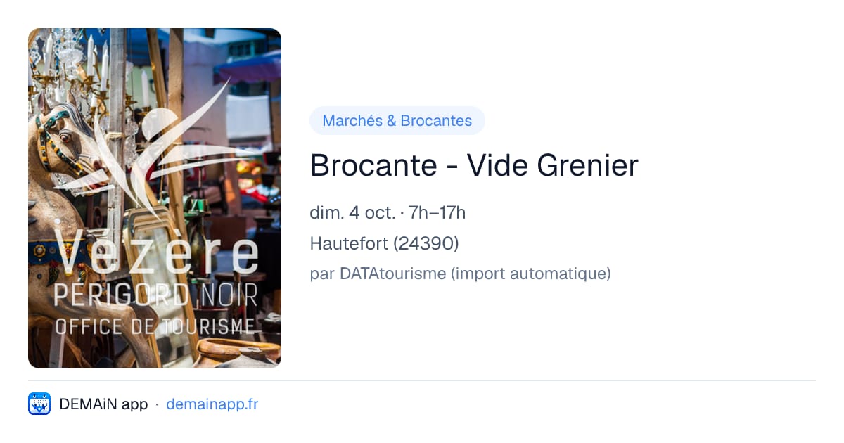 Brocante - Vide Grenier — Hautefort