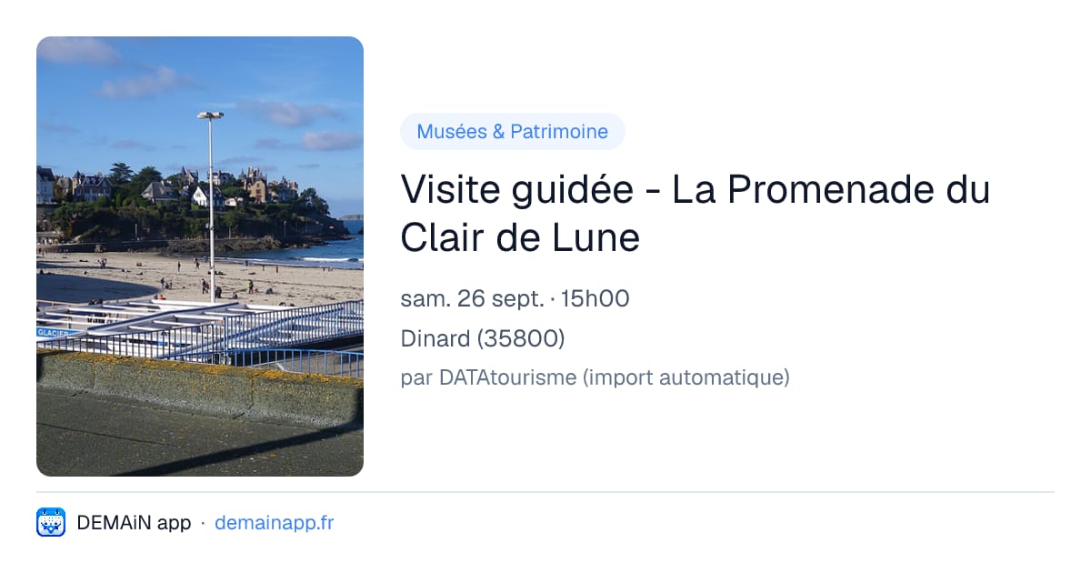 Visite guidée - La Promenade du Clair de Lune — Dinard