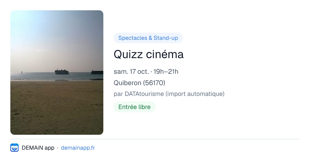 Quizz cinéma — Quiberon