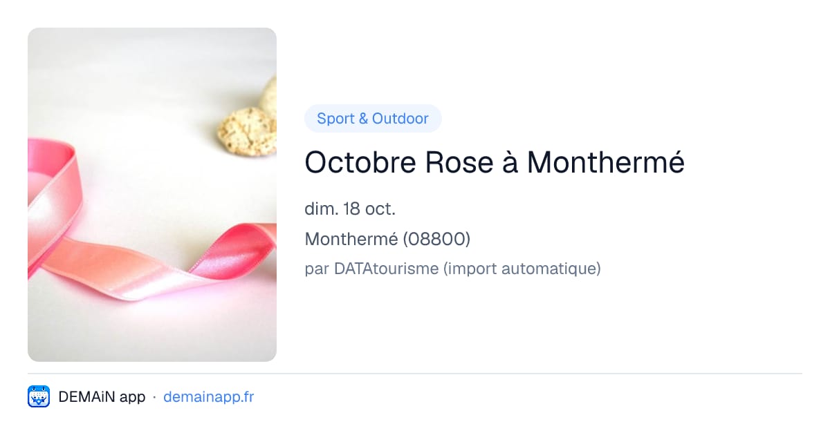 Octobre Rose à Monthermé — Monthermé