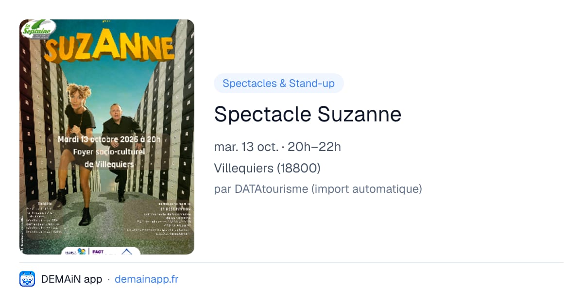 Spectacle Suzanne — Villequiers