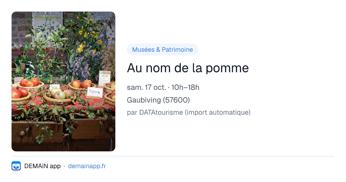 Au nom de la pomme — Gaubiving