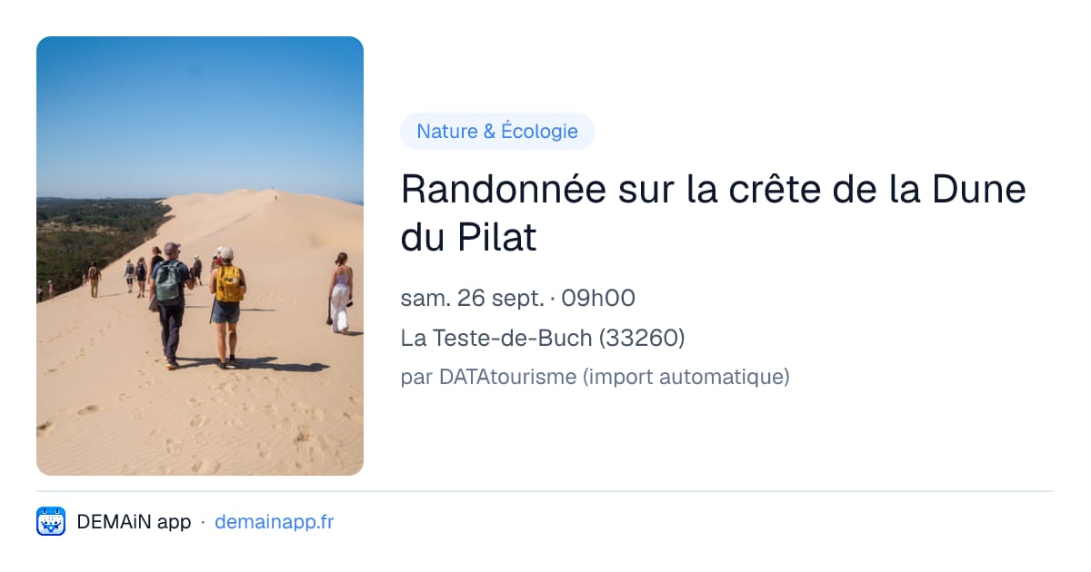 Randonnée sur la crête de la Dune du Pilat — La Teste-de-Buch